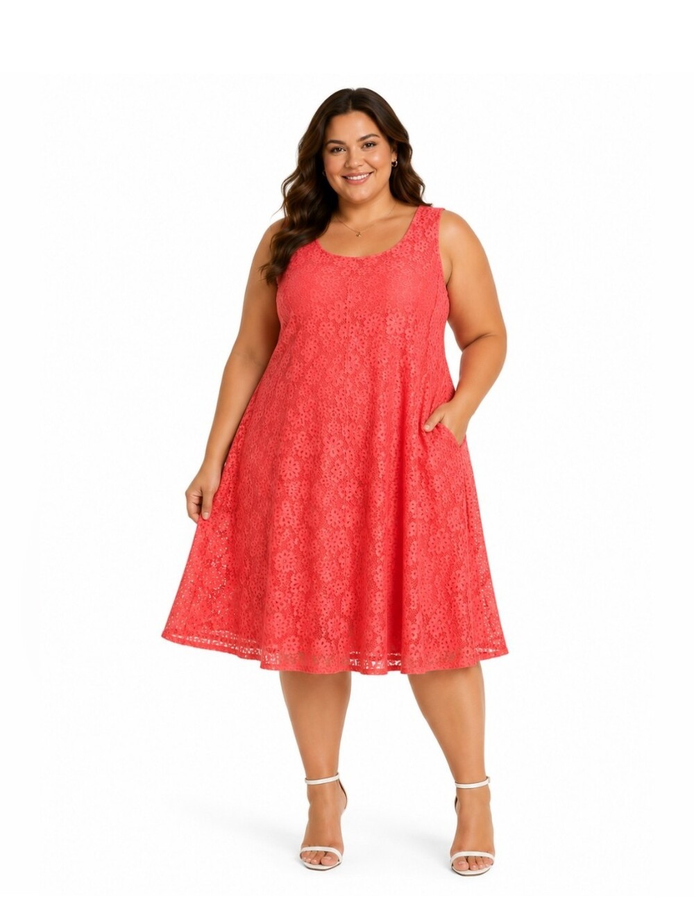 Gabby Skye Sleeveless Lace Fit n Flare Dress Size 22W